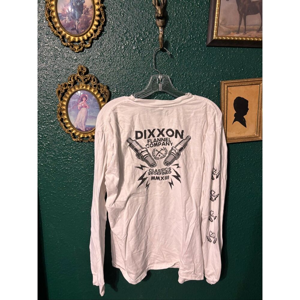 Dixxon Flannel Co. long Sleeve White Graphic T Shirt Sz Large